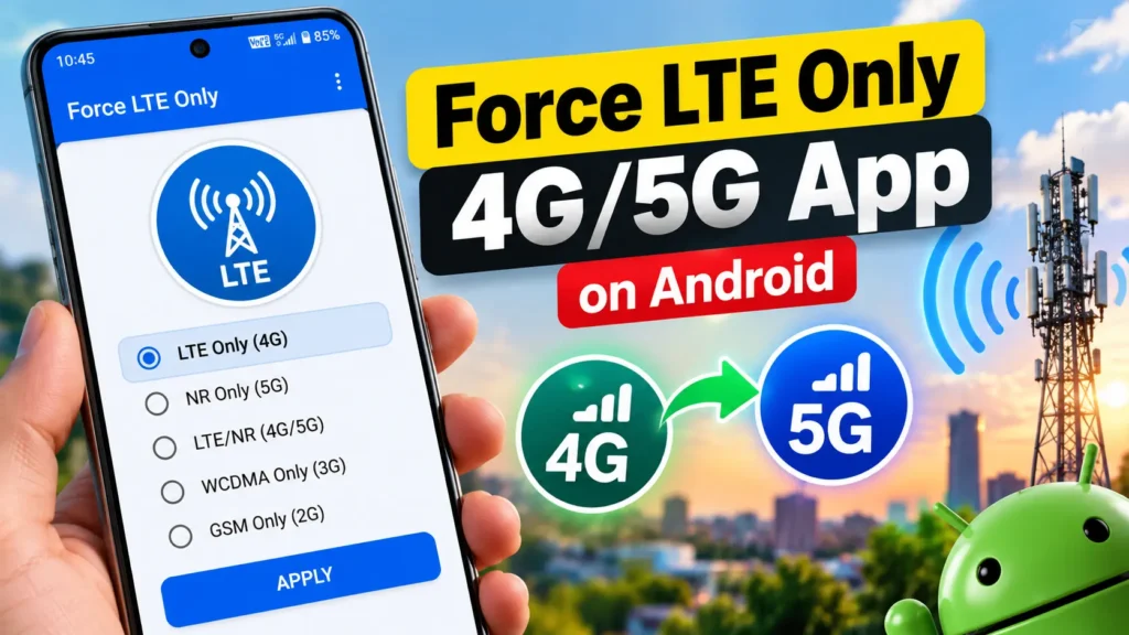 How to Use the Force LTE Only (4G/5G) App on Android Phones 2026