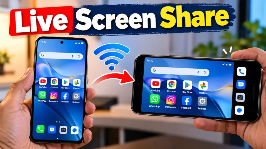 Live Screen Share: Dusre Phone Ki Screen Apne Phone Par Kaise Dekhe? 2026